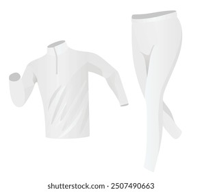 White  t shirt and leggings. vector