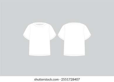 White t shirt mockup drawing children t shirt drawing children t shirt vector