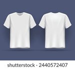 White T shirt Mockup with front and back 