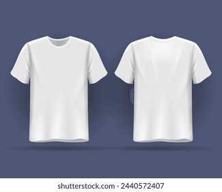 White T shirt Mockup with front and back 