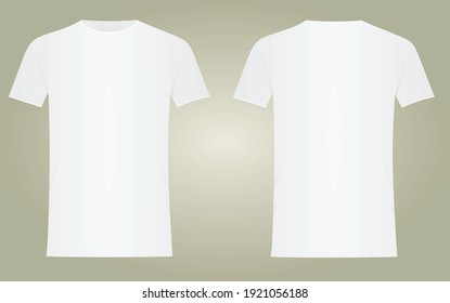 White T Shirt. Vector Illustration