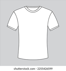 White t shirt vector template-1
