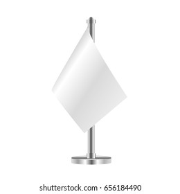 white table flag isolated on a  white background