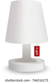 white table lamp