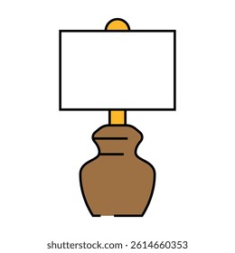 white table lamp line icon vector. white table lamp sign. isolated symbol illustration