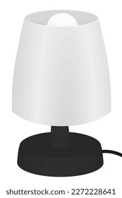 White table lamp. vector illustration