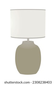 White table lamp. vector illustration