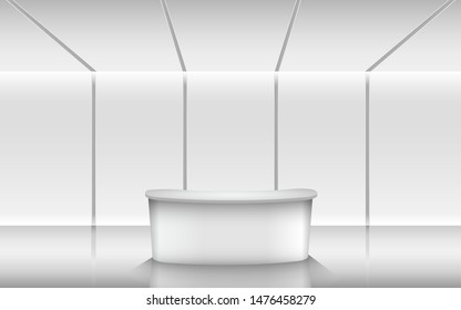 white table in the news studio room