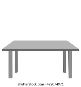 White Table / Platform / Stand. Template for Object Presentation.Vector Illustration.