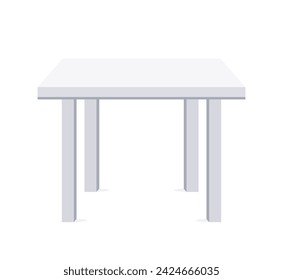 White Table, Platform, Stand. Vector illustration