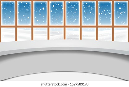 White Table In The Weather News Studio