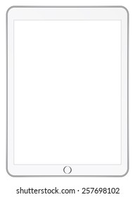 White Tablet Computer In IPad Pro Style Isolated On White