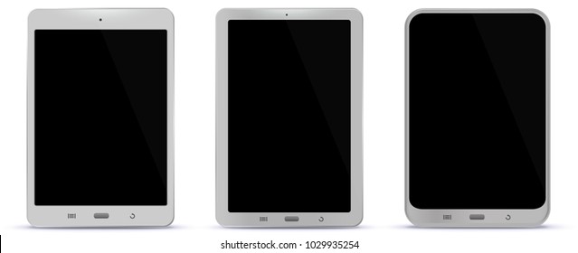 White Tablet Computers Vector Illustration