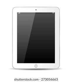 White tablet icon, abstract model
