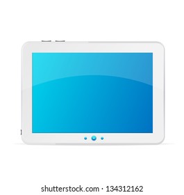 White tablet pc isolated