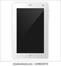 White tablet PC vector illustration