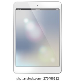 White Tablet PC Vector illustration.