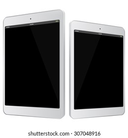 White Tablet PC Vector Illustration. 