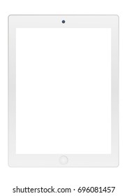 White tablet with white screen.Tablet icon vector eps10