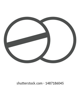 white tablets medicine vector icon isolated on white background. flat icon for web, mobile and user interface design. medical healthcare concept