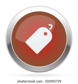 White Tag icon red