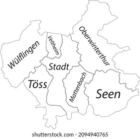 Landkarte Winterthur, Schweiz