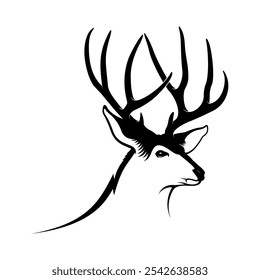 WHITE TAIL DEER VECTOR FOR FISHING LOGO COMPANY