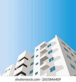 edifício alto branco com céu claro
