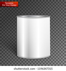 White Tall Tub Paint Bucket Container With Metal Handle.