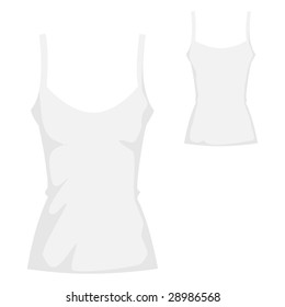 white tank t-shirt vector for women's