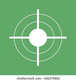 White target icon vector illustration