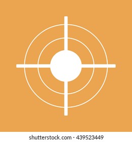 White target icon vector illustration