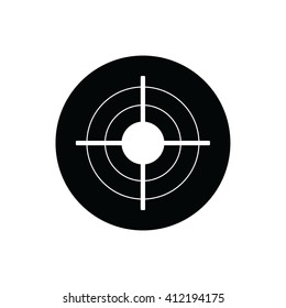 White target sign vector illustration. 