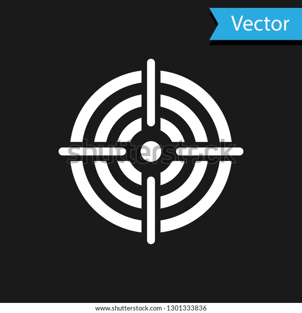 White Target Sport Shooting Competition Icon Stock Vector Royalty