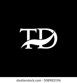 White TD Swoosh Logo Vector
