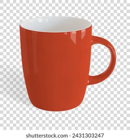 White tea or coffee cup or mug isolated on checkered background