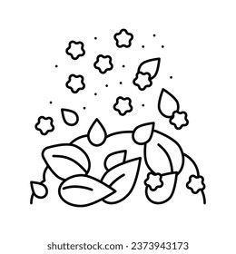 white tea line icon vector. white tea sign. isolated contour symbol black illustration