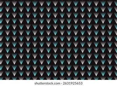 White and teal geometric mesh background made of triangles, the illusion created makes it look like a thorn