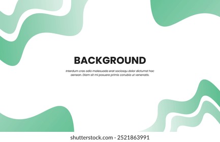 White Teal Green Color Background Design Abstract wave pattern line shape Backdrop 