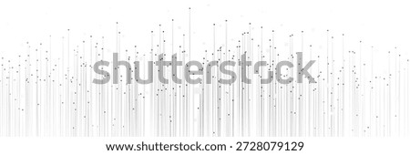 White tech background. Abstract bid data charts. Modern vertical lines. Digital analysis visualization. Social network design. Future technology wallpaper with particles. Vector illustration.