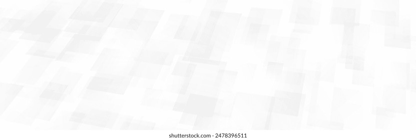 White tech background. Abstract smooth tiles. Modern geometric template. Light business texture. White elements motion effect. Modern minimal wallpaper. Vector illustration.