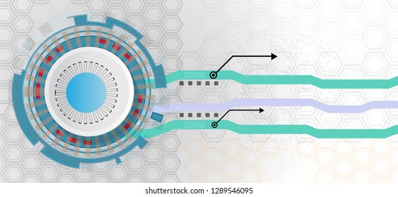 White technology, abstract honeycomb