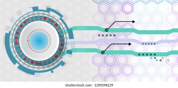 White technology  abstract honeycomb