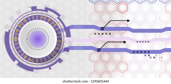 White technology, abstract honeycomb
