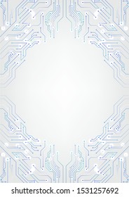  White Technology Background Circuit Diagrams