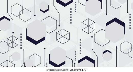 White technology background. Computer network design. vector illustration