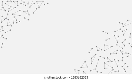 White Technology Background with Polygon Connections