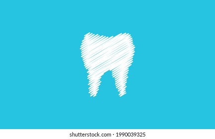 símbolo de garabato de dientes blancos símbolo de icono de vectores ilustración de icono diseño gráfico