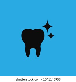 White teeth icon vector