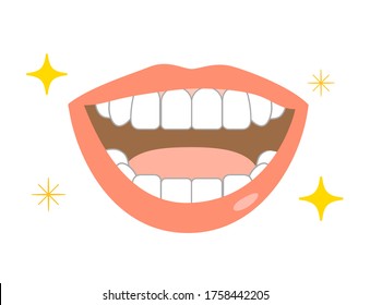 White Teeth Illustrations images smiling face